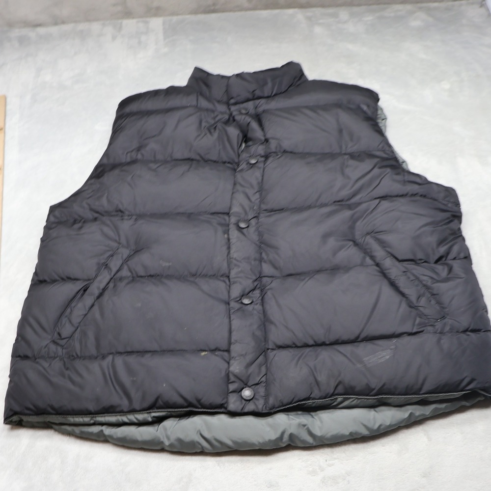 Cabelas Down Vest Mens Large Black Insulated Warm Lightweight Quilted Puffer